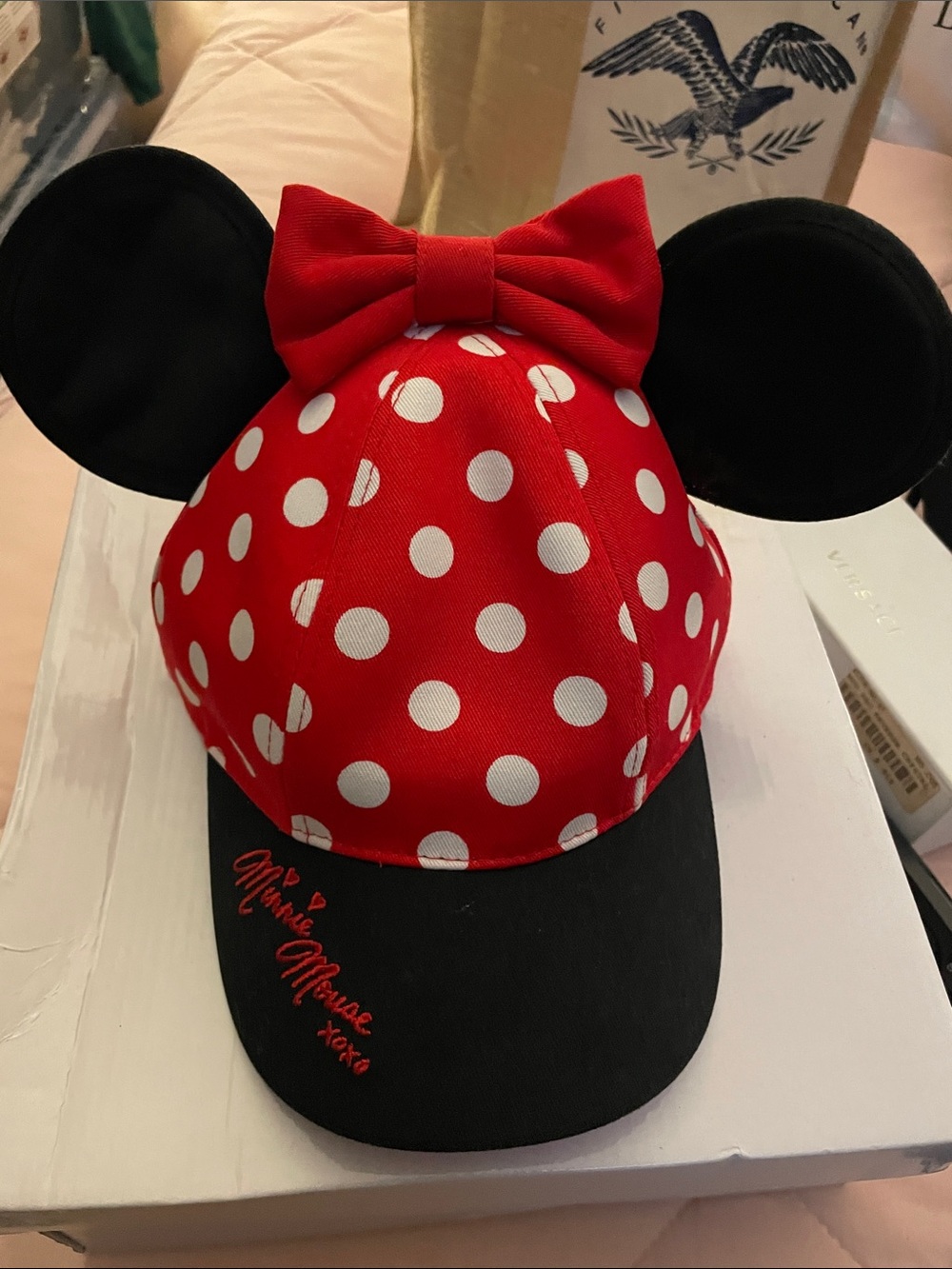 Disney Red and Black Polka Dot Minnie Baseball Cap